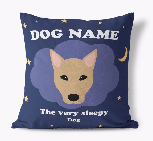 Very Sleepy: Personalised {breedFullName} Canvas Cushion